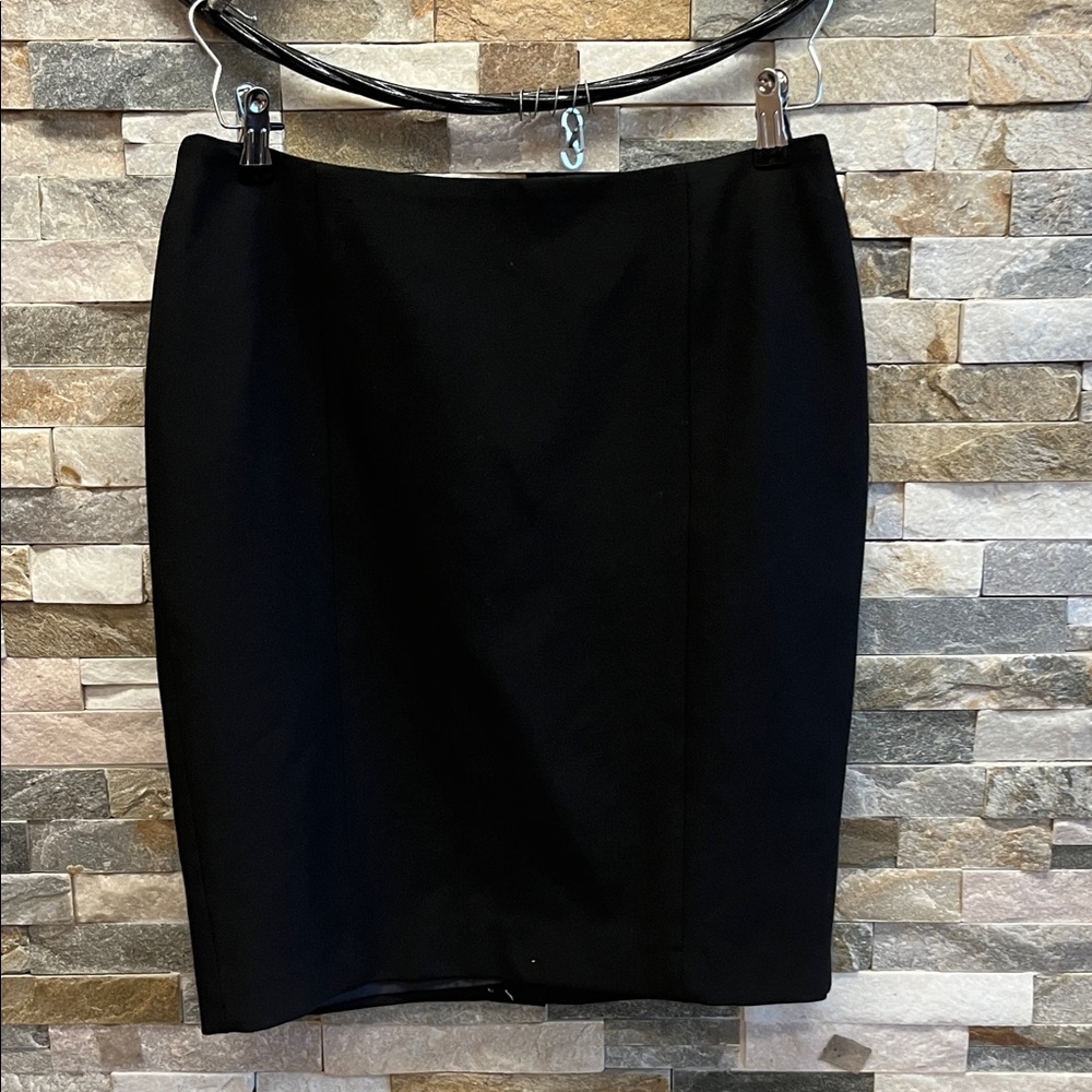Talbots Petite Black Lined Skirt - Solid Black